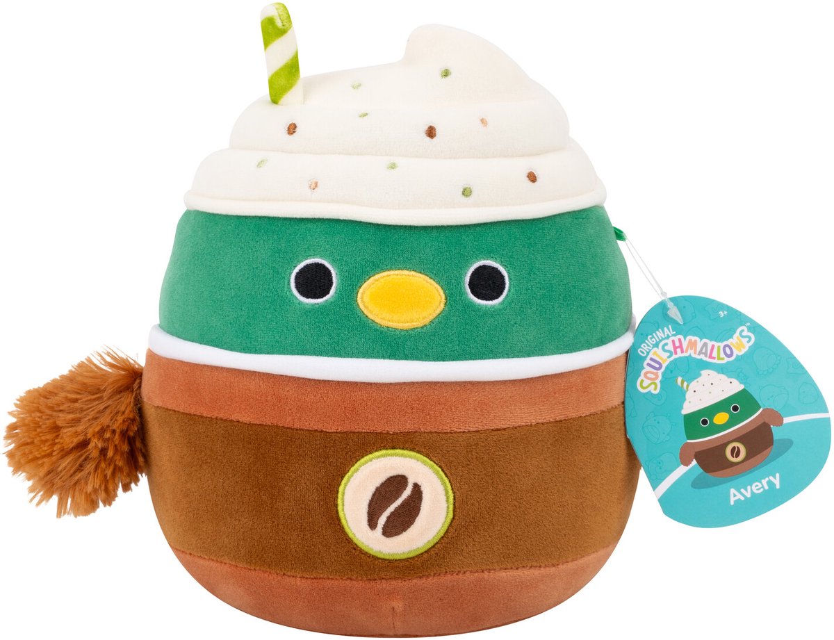 Jazwares Squishmallows Kuscheltier Plüsch – Avery die Ente – 19 cm