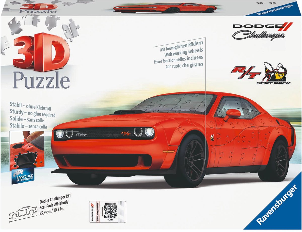 Ravensburger 3D -Puzzle Dodge Chall.r T Scat Pack, 108st.