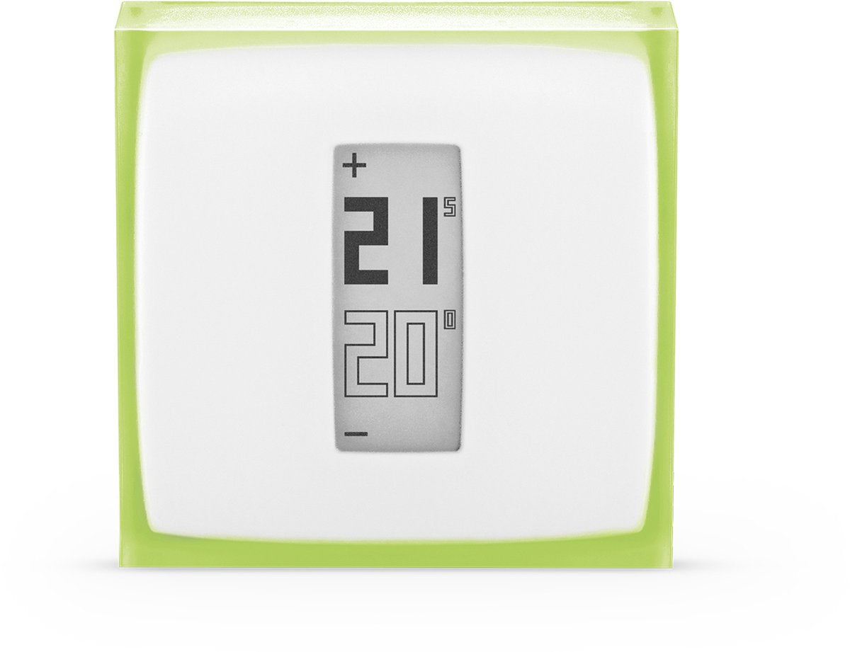Netatmo Smart-Thermostat modulierend – Smart-Thermostat für Zentralheizung – funktioniert mit Google Home, Alexa Apple Home Kit – kabellos – Weiß