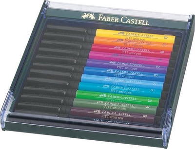 Faber-Castell Zeichenstift – Pitt Artist Pen – Set Bright 12 Stück – FC-267421