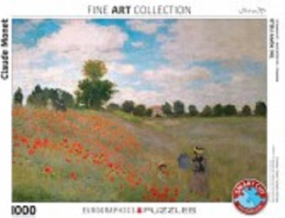 Eurographics – Mohnblumen in Argenteuil [Coquelicots, près de Argenteuil] – Claude Monet – 1000 Teile 68 × 48 cm (B × H) – Kunstpuzzle