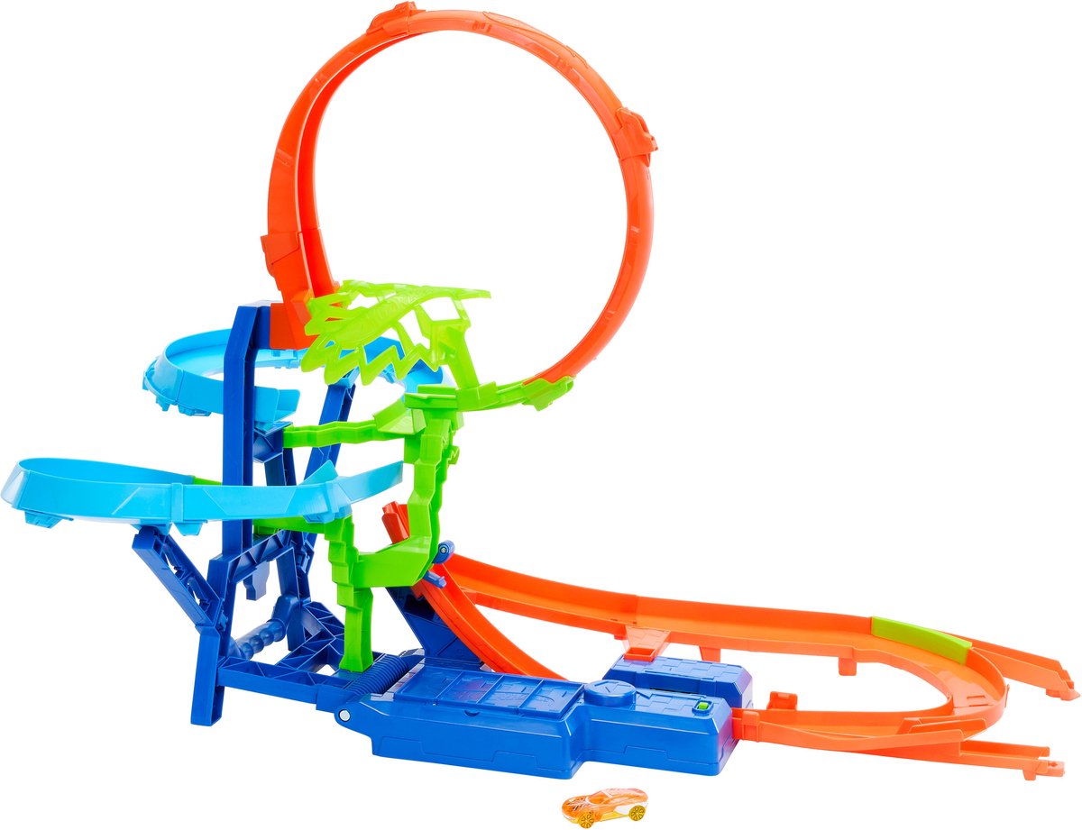 Hot-Wheels-Track-Set mitten in der Luft – Multi-Crash