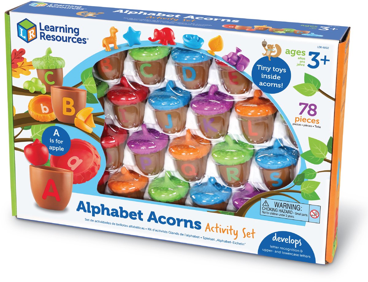 Lernressourcen Alphabet-Eicheln-Aktivitätsset – 3+