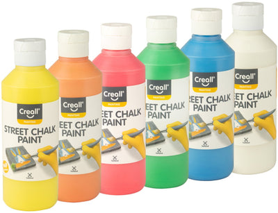 Creall Gehweg-Kreidefarbe, Kreidefarbe, 6 Farben, 250 ml
