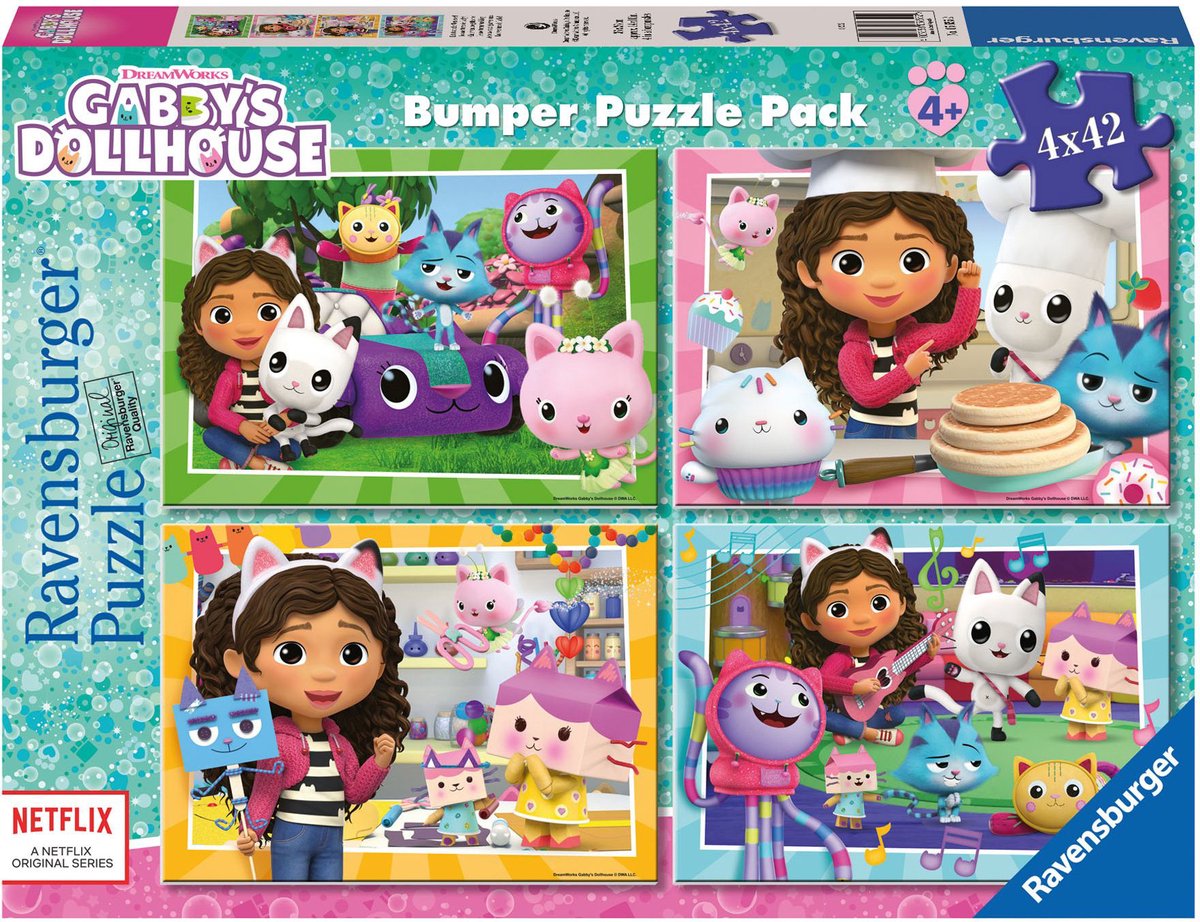 Puzzle Gabbys Puppenhaus 4 x 42 Stück