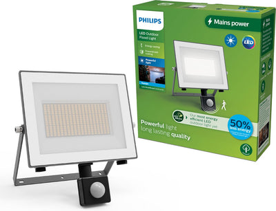 Philips LED Philips Lois Fluter – ultraeffiziente LED – Schwarz – 24 W – kaltweißes Licht; 5000k - Bewegungssensor - Scheinwerfer