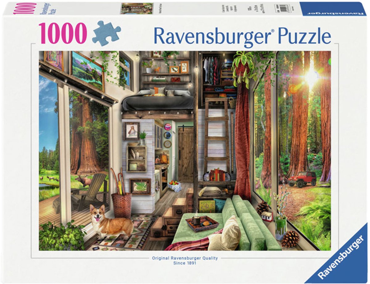 Ravensburger Jigsaw Puzzle winziges Haus in Redwood Forest, 1000st.