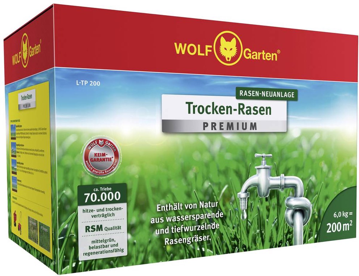Wolf-garten 3824650 - Trockenrasen Premium L-TP 200 1 Stück
