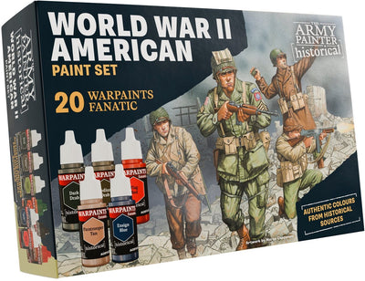 Der Armeemaler – historisch: amerikanischer Weltkrieg – 20 × 18 ml Acrylfarben, Waschungen und Metallics – wp8082p