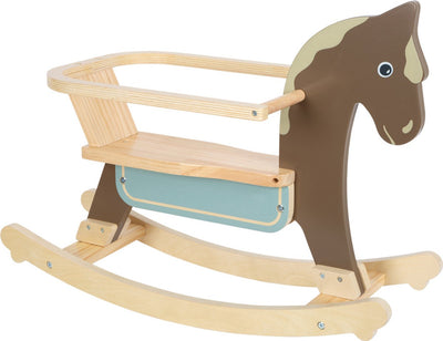 Kleines Fußfelsen Pferd mit Sitzbraun