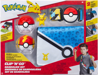 Jazwares Pokémon – Bandelier-Set – Pikachu mit Pokéball, Gürtelbandelier mit Fast-Ball-Pikachu-Motiv
