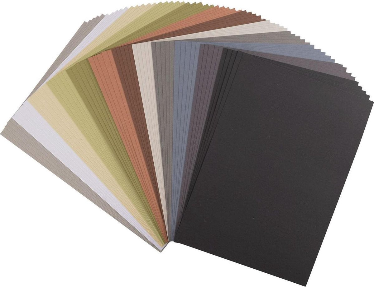 Florence Vaessen Creative-Karton – Multipack Erdtöne – A4 – 60 Blatt – glatt – 216 g