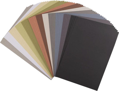 Florence Vaessen Creative-Karton – Multipack Erdtöne – A4 – 60 Blatt – glatt – 216 g