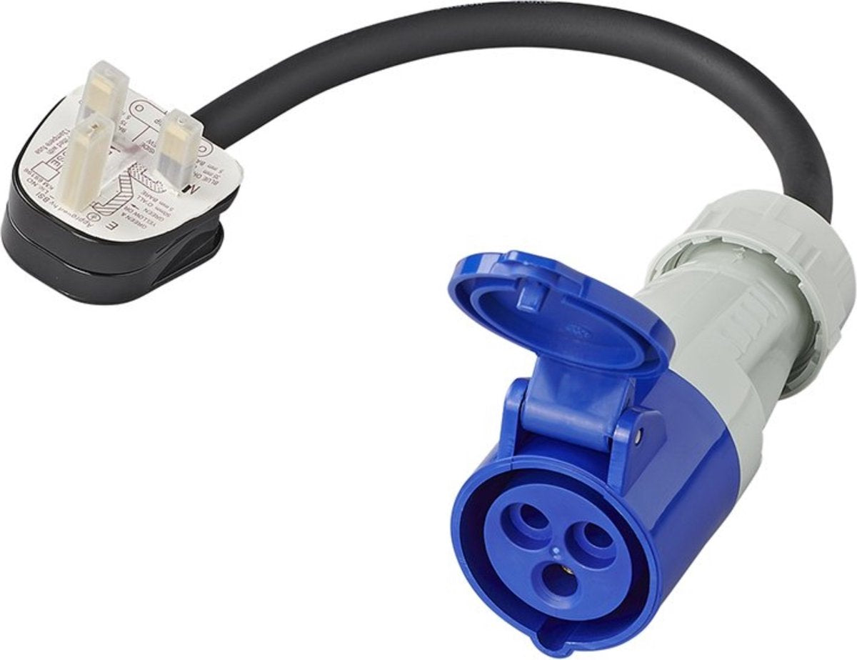 Proplus Adapterkabel – 40 cm – UK-Stecker auf CEE – IP44 – Camping und Boot