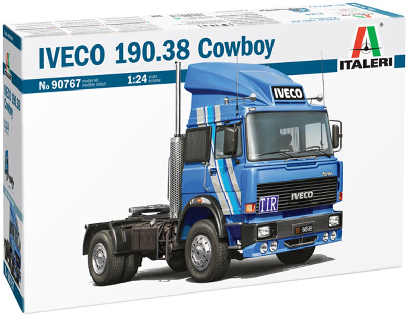 Italeri-Modellbausatzauto – 90767 Iveco Fiat 190.38 Cowboy-Truck – europäischer LKW-Kunststoff – 1:24 – Modellbau