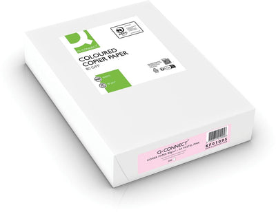 Q-connect farbiges Kopierpapier | a4 | 80g | Packung mit 500 Blatt | rosa