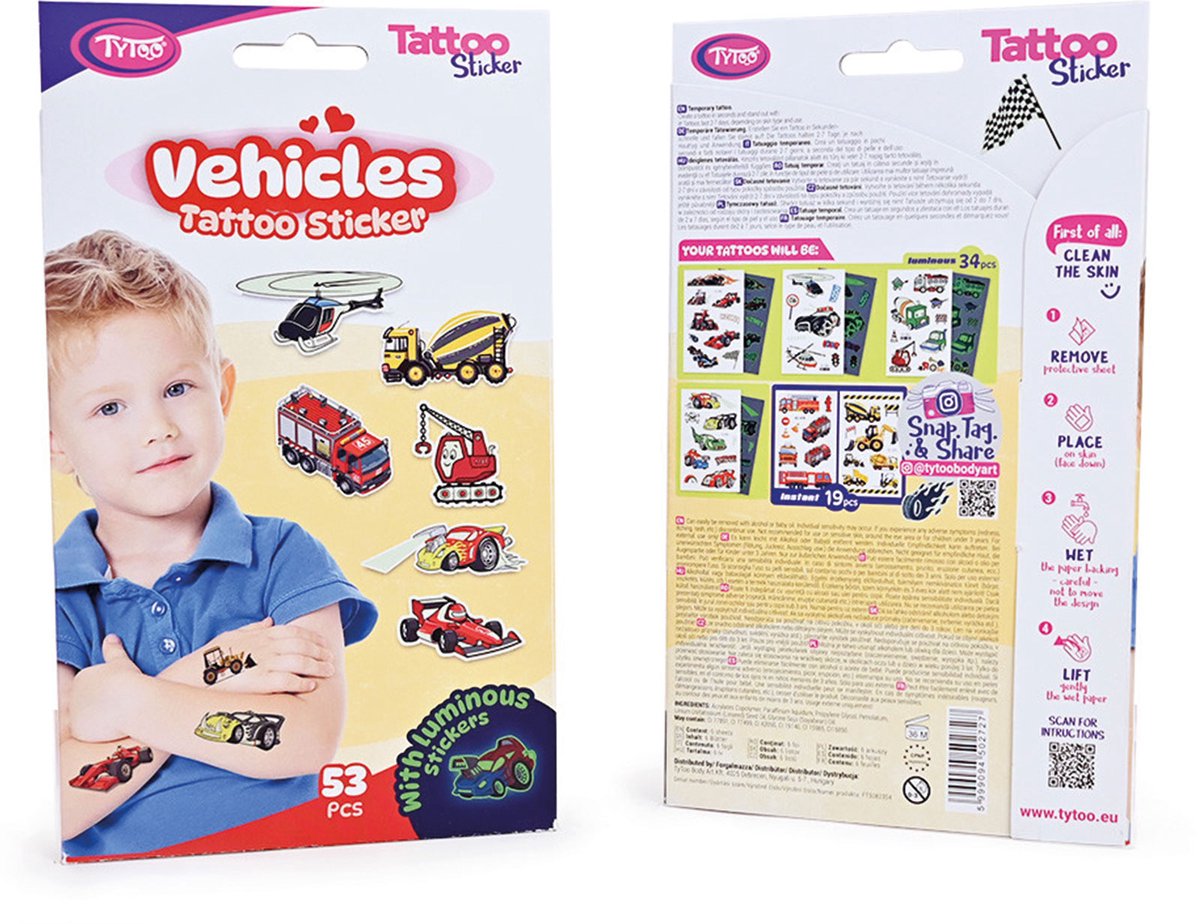 Tytoo Tattoo-Aufkleber – Fahrzeuge.
