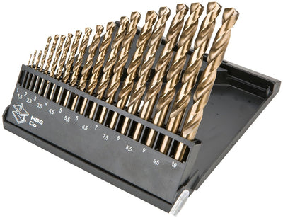 Graphite-Serie – HSS-CO-Metallbohrer-Set – 19-teilig – 1,0–10,0 mm – 5 % Kobalt