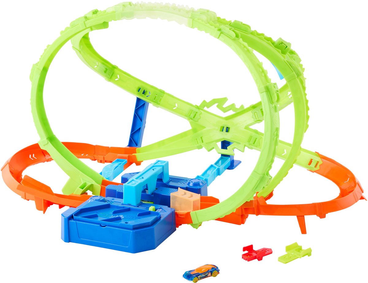 Hot Wheels Stunt Tracks Hypersphere Crash – mit 1 Metallauto