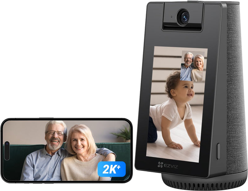 Ezviz s10 Innenkamera für ältere Babys – Videoanrufe mit 4-Zoll-Touchscreen – 2K – 360°-Schwenkneigung – Erkennung von weinendem Baby – Erkennung von Haustieren – kein Abonnement