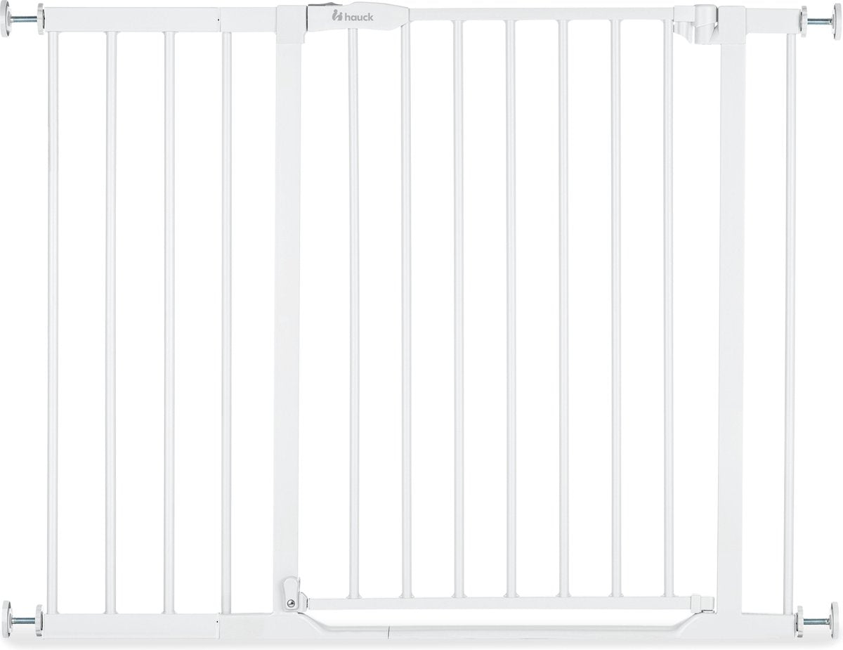 Hauck Clear Step Set 2 Treppenschutzgitter mit 21 cm Verlängerung – 96 bis 101 cm – weiß
