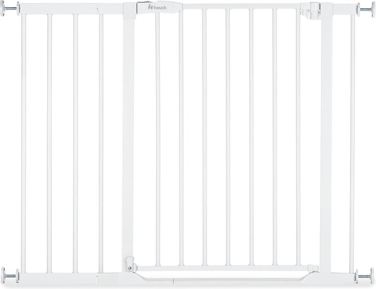 Hauck Clear Step Set 2 Treppenschutzgitter mit 21 cm Verlängerung – 96 bis 101 cm – weiß