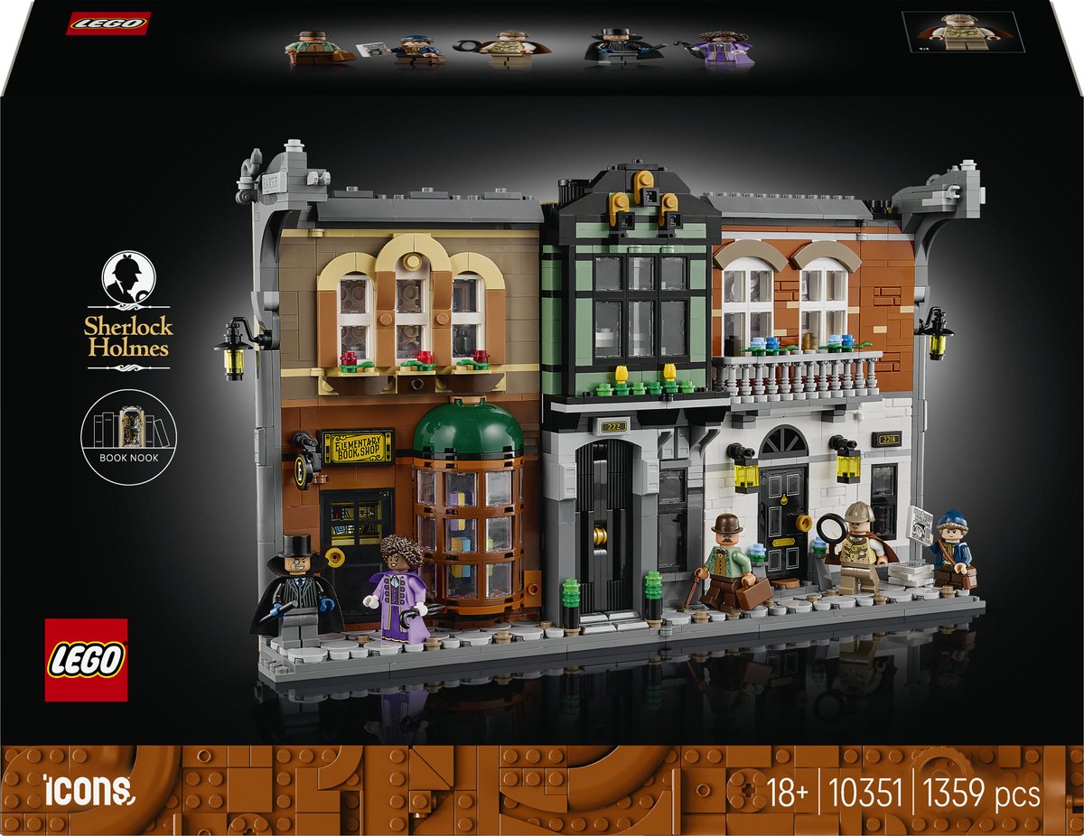 Lego® Icons Buchstütze: Sherlock Holmes, Bauset – 10351