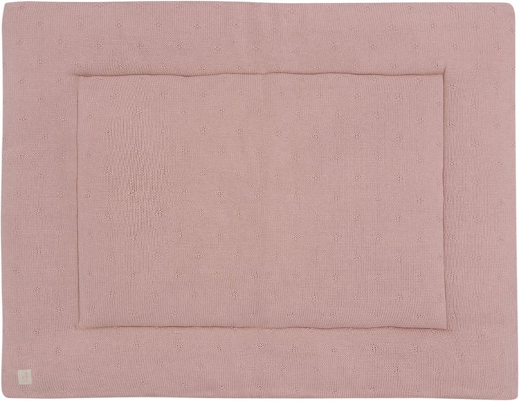 Jollein – Laufgittermatte 75 x 95 cm – Baby-Spielmatte – gemütlicher Strick, wildrosa