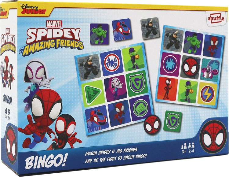 Shuffle Spidey Amazing Friends Bingo – Lernspiel – Matching – 3 Jahre – Familienspiel