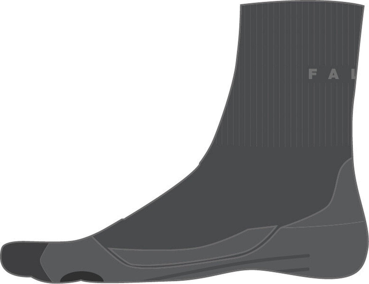Falke TK2 kurze Anti-Blasen Wandersocken aus dickem Woll-Funktionsmaterial Damen Grau – Größe 37-38