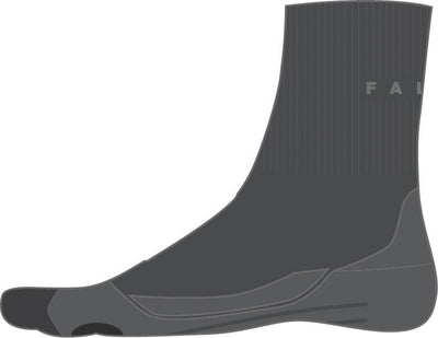 Falke TK2 kurze Anti-Blasen Wandersocken aus dickem Woll-Funktionsmaterial Damen Grau – Größe 37-38