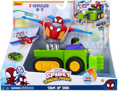 Jazwares Spidey und tolle Freunde – verbünde dich mit einem Panzerfahrzeug