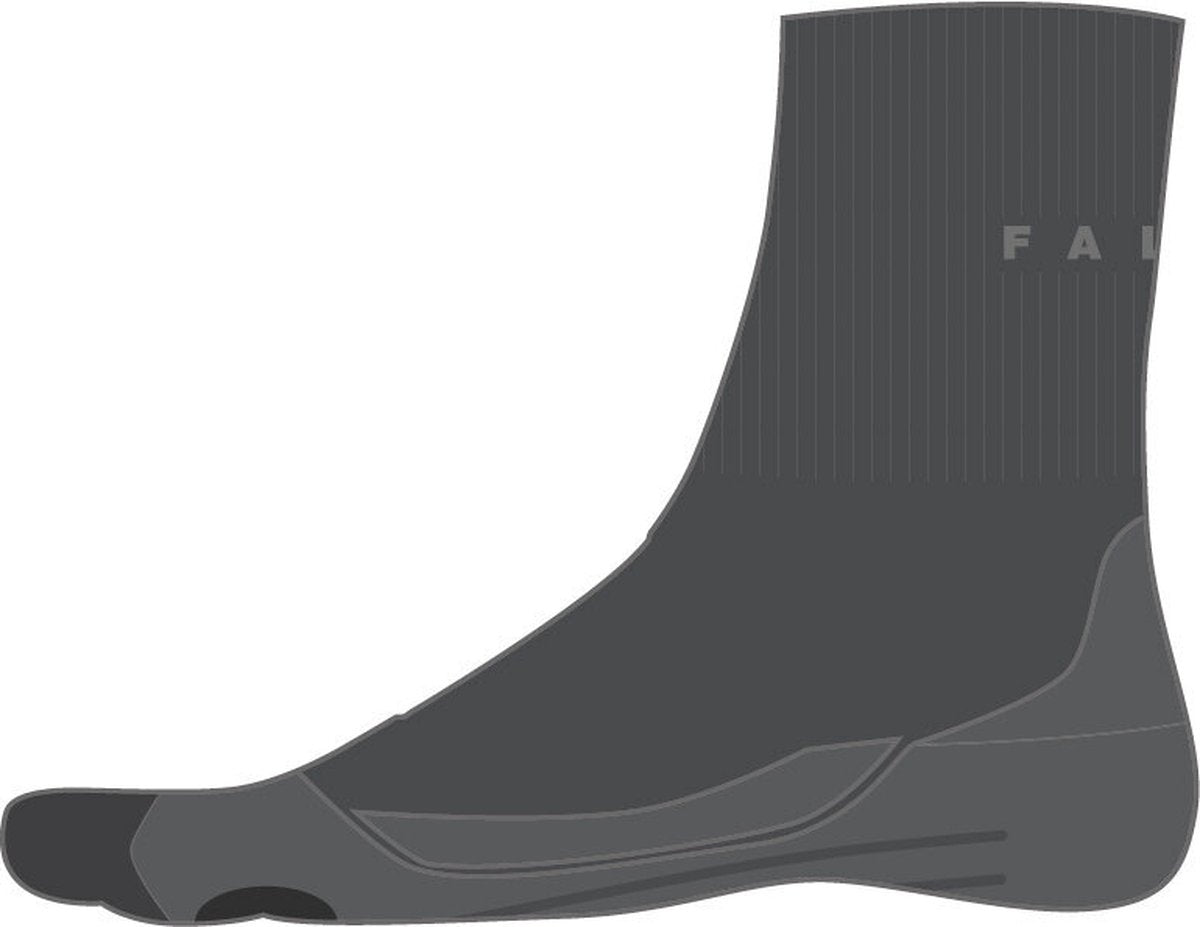 Falke TK2 kurze Anti-Blasen Wandersocken aus dickem Woll-Funktionsmaterial Herren grau - Größe 42-43