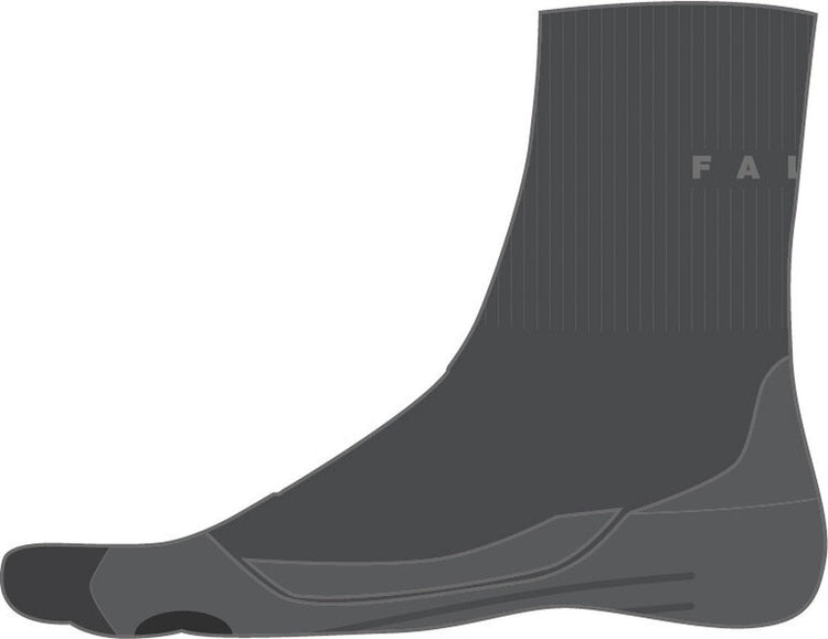Falke TK2 kurze Anti-Blasen Wandersocken aus dickem Woll-Funktionsmaterial Herren grau - Größe 42-43