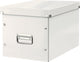 Leitz Wow Click Store Cube große Aufbewahrungsbox – 80 % recycelter Karton – 32 x 31 x 36 cm (BxHxT) – weiß