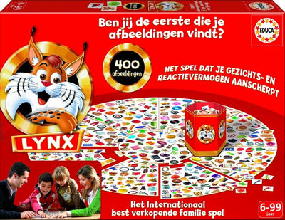 Educa – Brettspiel – Luchs – Bilder finden – Reaktionsfähigkeit – Sehvermögen – Gedächtnisspiel