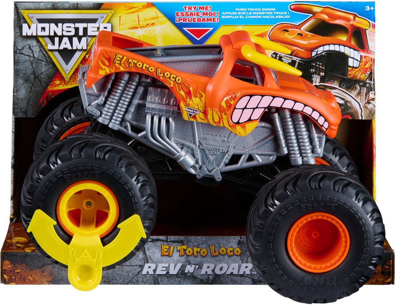 Monster Jam – El Toro Loco Rev 'n Roar Monster Truck – 1:15 – mit Sound – Spielzeugfahrzeuge