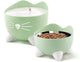 Catit Pixi-Brunnen-Kombi-Set – Katzentrinknapf – grün-weiß
