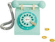 Klassische Welt der Welt Holz Retro Telefon Türkis