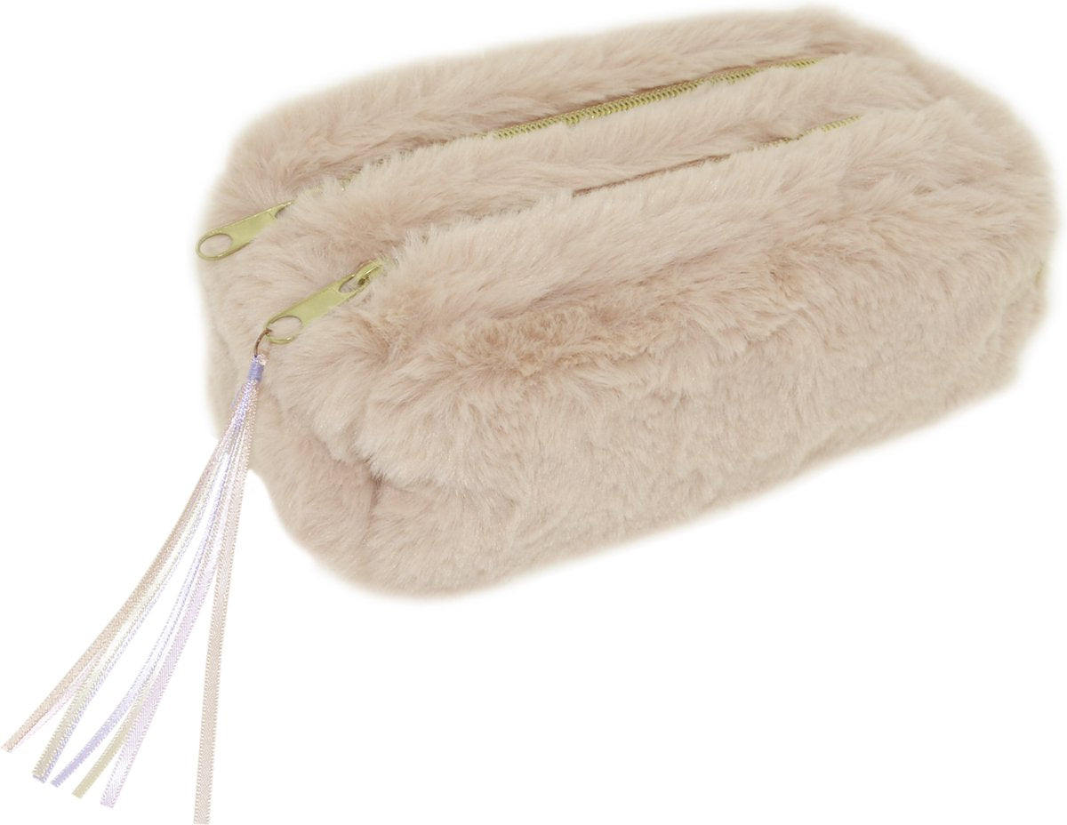 Kangaro Federmäppchen – Galaxy Girl – rosa Fell – zwei Fächer – k-pm420038