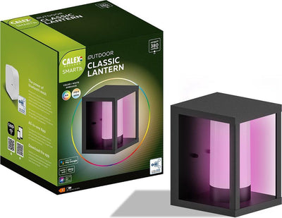 Calex Smart Outdoor LED-Außenleuchte – Smarte Wandleuchte – RGB und warmweißes Licht – 4 W – Schwarz