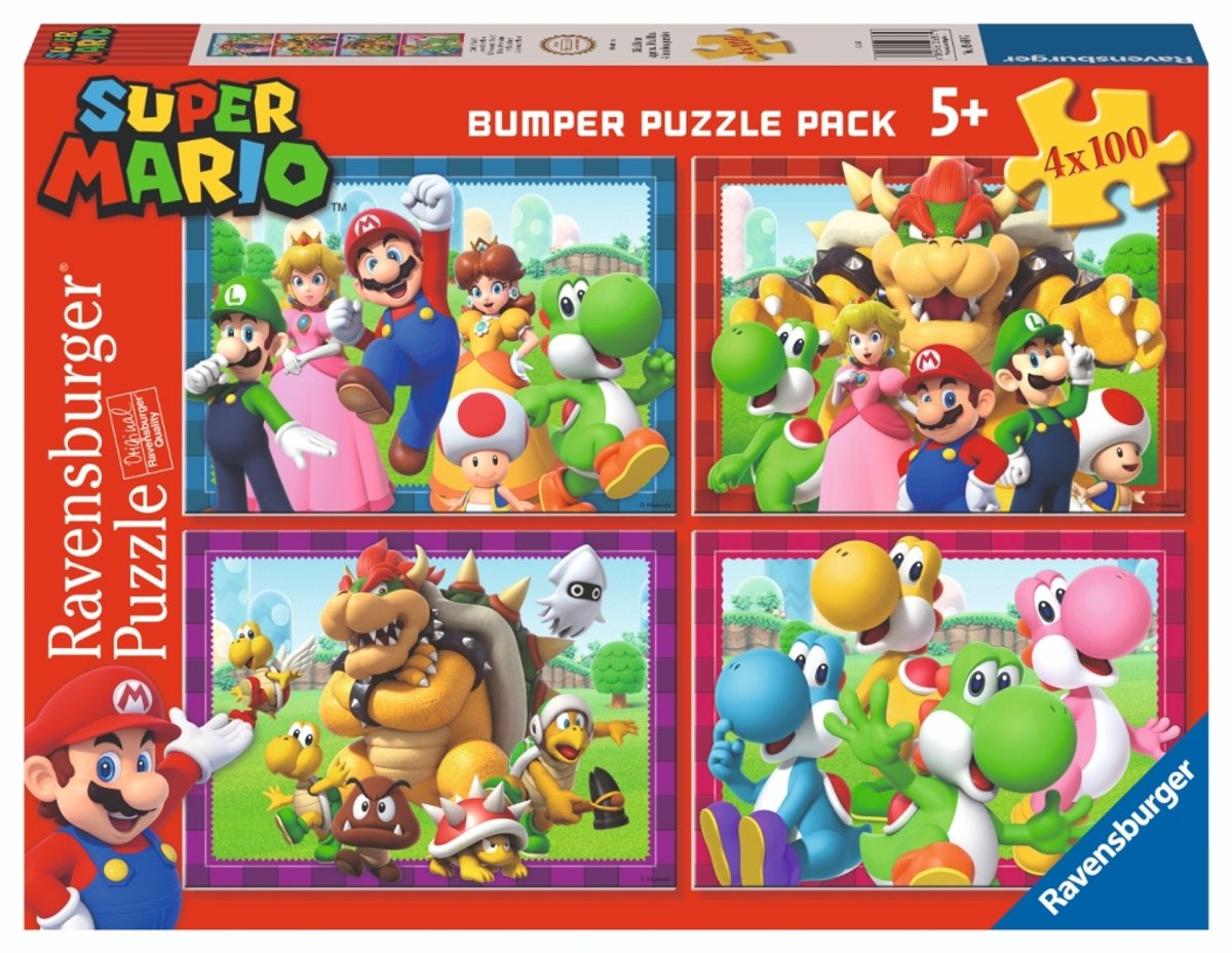 Ravensburger 4in1 Puzzle Super Mario 4x100 Stück