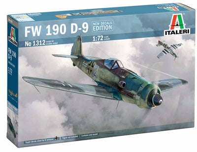 Italeri Modellbausatz Flugzeug – 1312 Focke-Wulf FW 190d-9 – Flugzeug aus Kunststoff – 1:72 – Modellbau