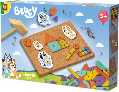 Ses Creative Bluey – Klopfhammer – für Kinder ab 3 Jahren – 24 Formen und 4 Bluey-Figuren