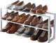 Yamazaki Schuhregal ausziehbar – 2 Ebenen – Linie – Weiß
