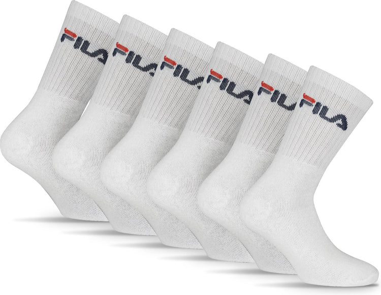 Fila Tennis-Sportsocken – Größe 43 46 – 6er-Pack – weiß