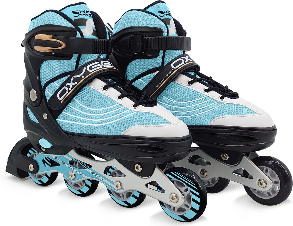 Skids Control-Sauerstoff-Inline-Skates Semi-Softboot Einstellbare blaue Größe 38-41
