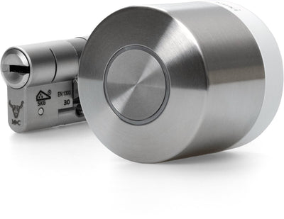 Nuki Smart Lock Ultra – Smartes Türschloss mit WiFi Matter – Automatische Entriegelung, Nachtmodus Lock ’n’ Go – Funktioniert mit Google, Alexa Apple – inkl. Skg-Zylinder - Zylindergröße 30 30 mm