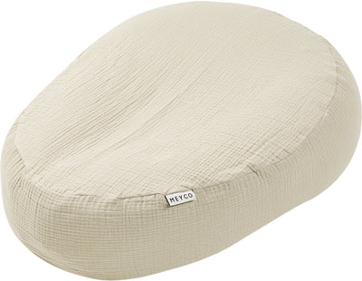 Meyco Baby Uni Relax Bezug für Stillkissen – vorgewaschen hydrophil – weicher Sand