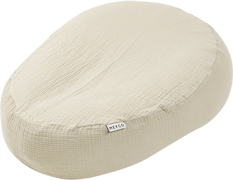 Meyco Baby Uni Relax Bezug für Stillkissen – vorgewaschen hydrophil – weicher Sand